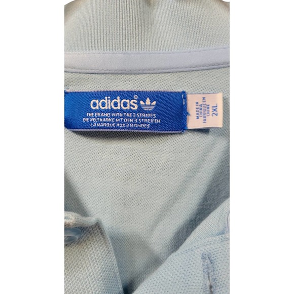 Adidas Men's Golf Polo Light Blue with Logo 2XL - Picture 3 of 6